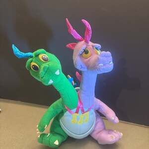1990s PBS DRAGON TALES Zak & Wheezie Plush Playskool Rare doesn't talk